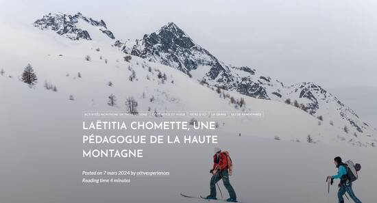 Laëticia Chomette, une pédagogue de la haute montagne ©F.Dupuis